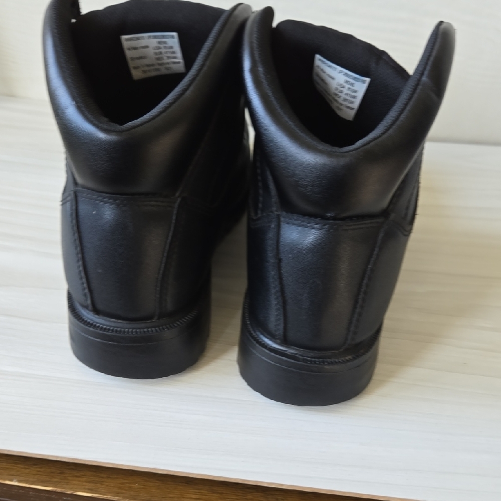 Brahma Black Lace-Up Work Boots with Red Logo - Picture 4 of 10